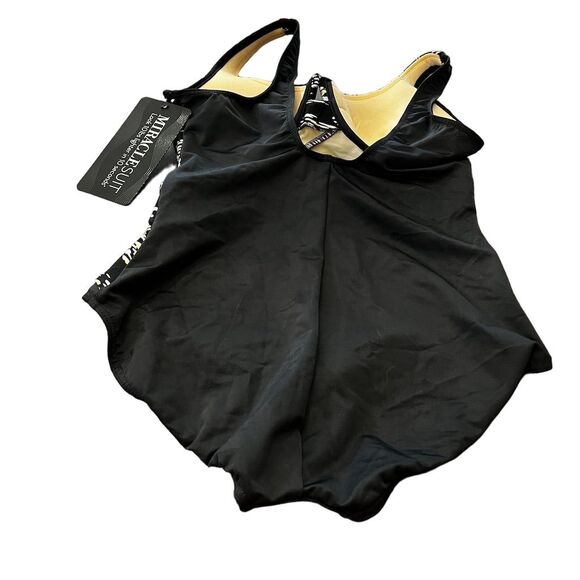 Miraclesuit Women's One Piece Swimsuit Black/White Size 16 Underwire Slim - Picture 4 of 5